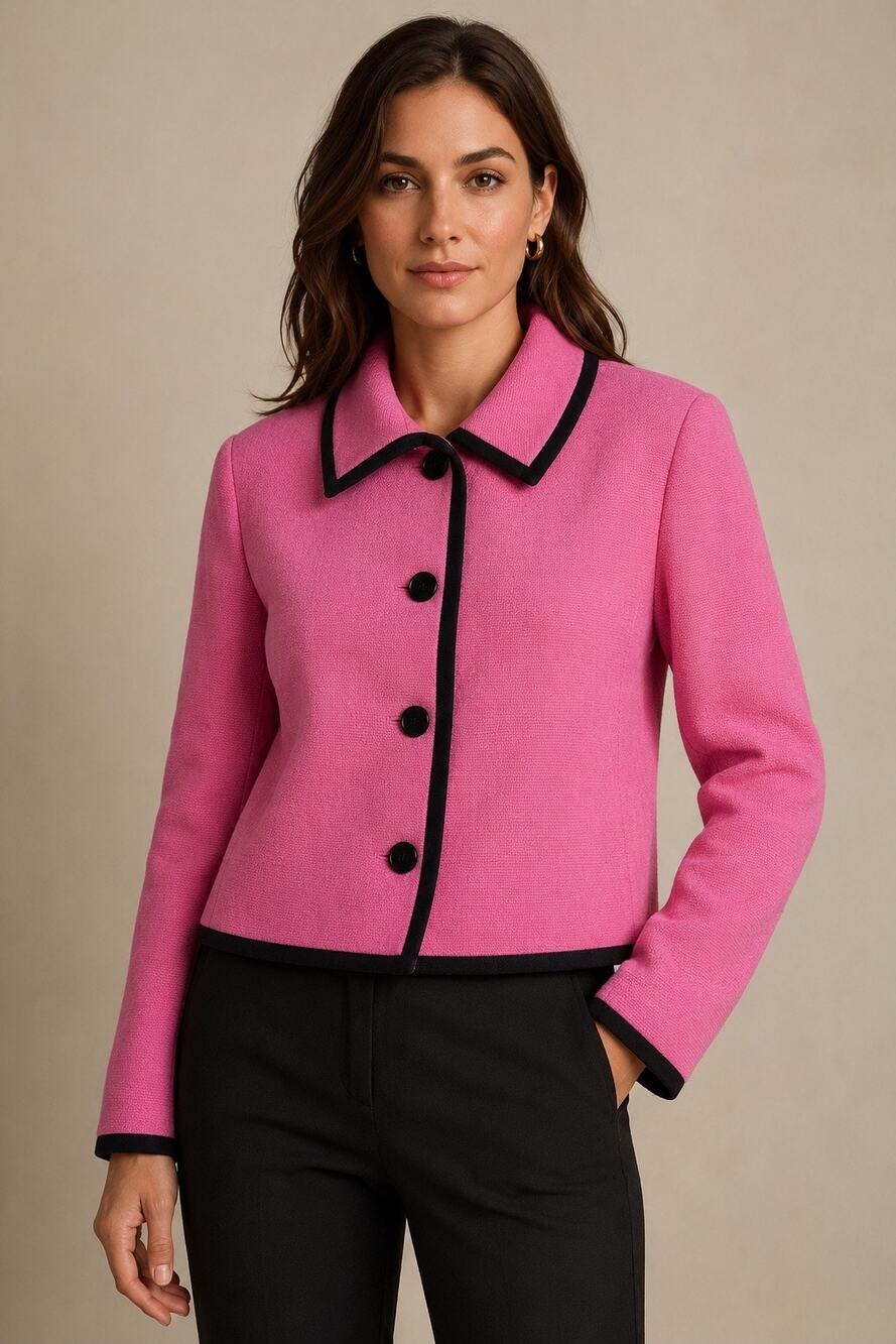 Vintage Y2K Lauren Ralph Lauren Barbie Pink Linen Jacket • Size 14
